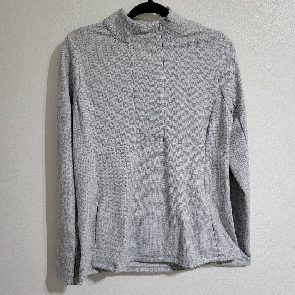 EUC, KYODAN Outdoor Women's Large Herringbone Long Sleeve Quarter Zip Pullover